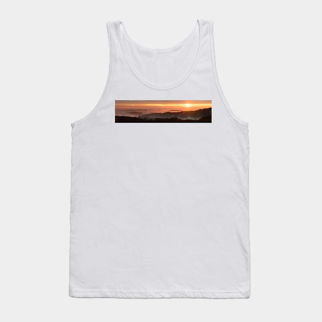 Suset Above the Fog - Lake Constance Panorama Tank Top by holgermader